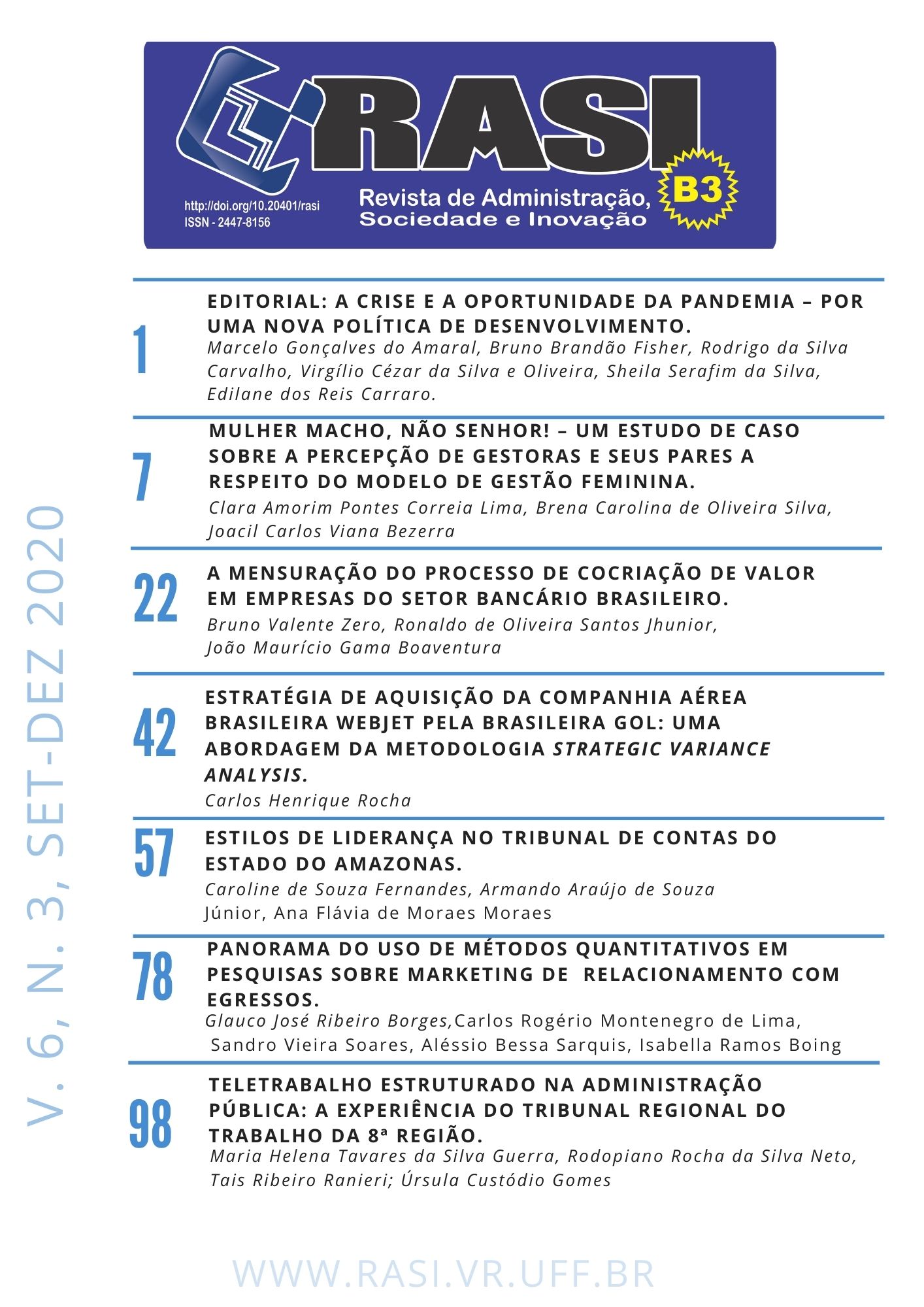 					Visualizar v. 6 n. 3 (2020): set/dez 2020
				