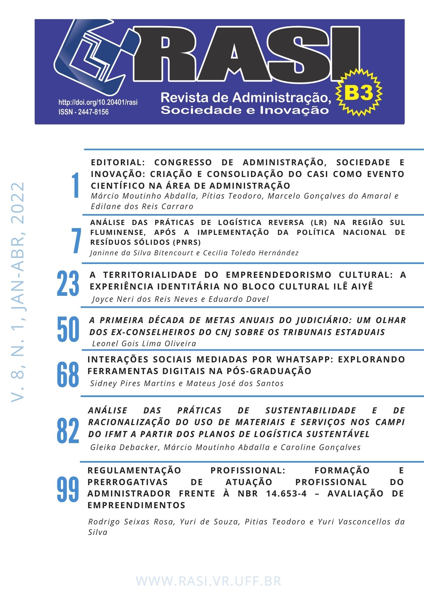 					Visualizar v. 8 n. 1 (2022): Vol 8., edição 1, jan/abr 2022
				